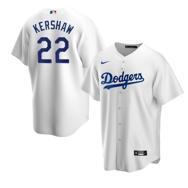 Men's Youth Women's Los Angeles Dodgers 22 Replica White Home 2020 Clayton Kershaw Jersey