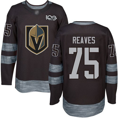 Adidas Golden Vegas Golden Knights #75 Ryan Reaves Black 1917-2017 100th Anniversary Stitched Jersey Men's