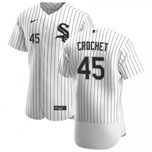 Chicago Chicago White Sox #45 Garrett Crochet Men's White Home 2020 Authentic Player Jersey Men's
