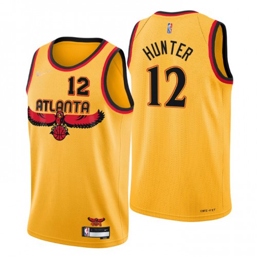 Atlanta Atlanta Hawks #12 DeAndre Hunter Mens Gold 2021/22 Swingman Jersey - City Edition Mens