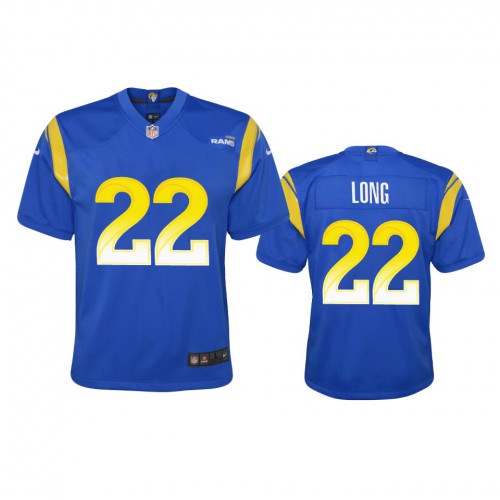 Los Angeles Los Angeles Rams #22 David Long Youth Game Jersey - Royal Youth