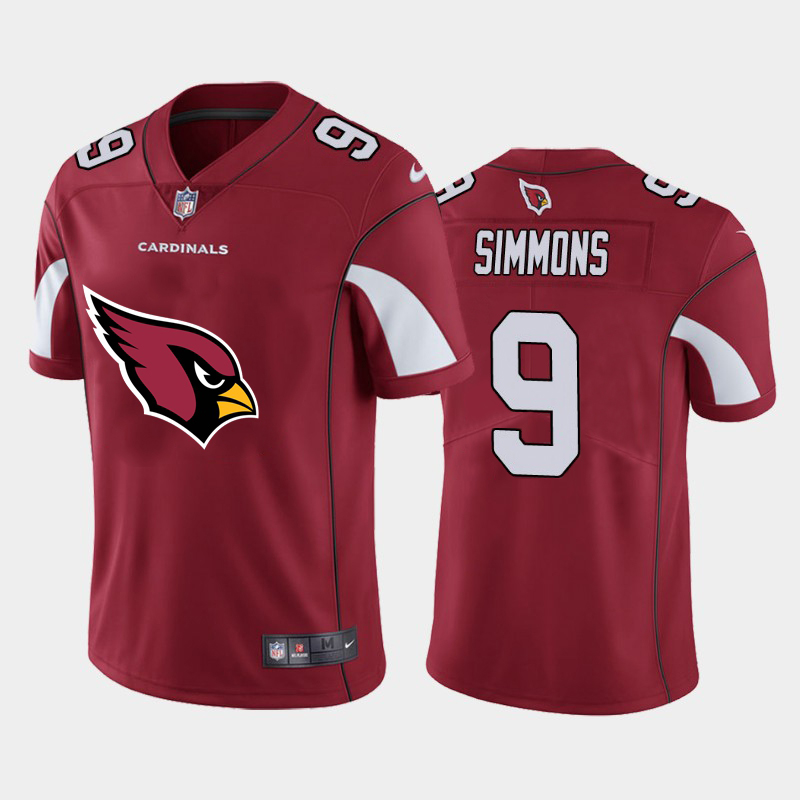 Cardinals #9 Isaiah Simmons Red Men's Big Team Logo Vapor Limited Jersey