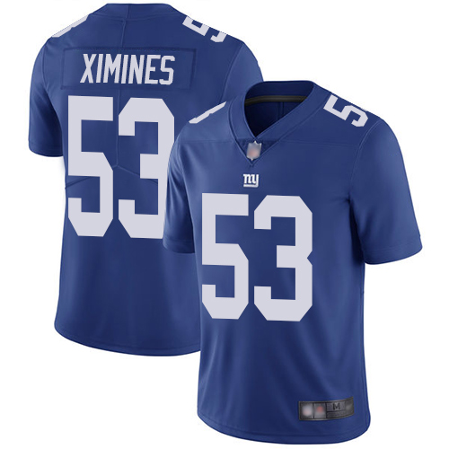New York Giants #53 Oshane Ximines Royal Blue Team Color Men's Stitched Vapor Untouchable Limited Jersey Men's