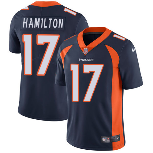 Denver Broncos #17 DaeSean Hamilton Navy Blue Alternate Men's Stitched Vapor Untouchable Limited Jersey Men's