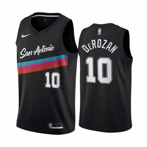San Antonio Spurs #10 DeMar DeRozan Black Womens Swingman 2020-21 City Edition Jersey Womens