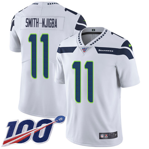 Seahawks #11 Jaxon Smith-Njigba White Youth Stitched 100th Season Vapor Untouchable Limited Jersey