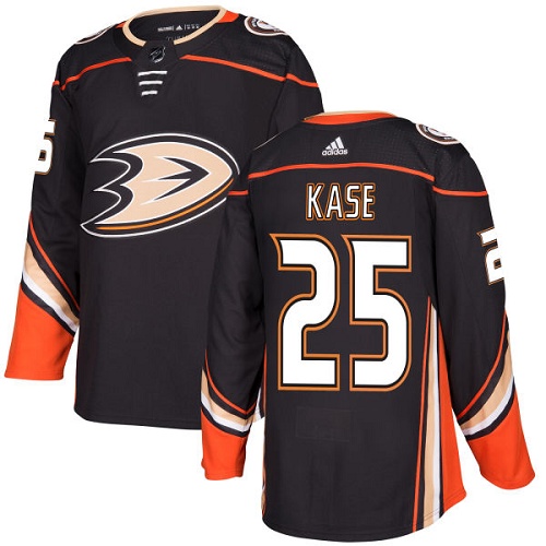 Adidas Anaheim Ducks #25 Ondrej Kase Black Home Authentic Stitched Jersey Men's