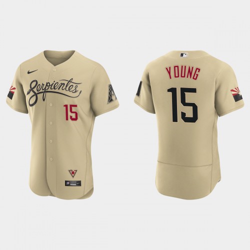 Arizona Arizona Diamondbacks #15 Andrew Young Men's 2021 City Connect Authentic Jersey Gold Men's