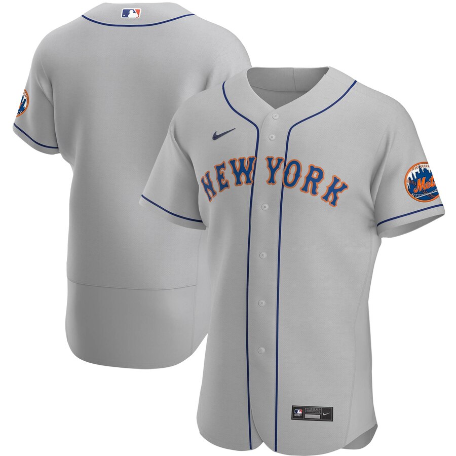 New York Mets Men's Gray Road 2020 Authentic Official Team Jersey