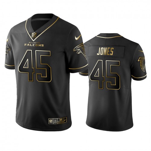 Atlanta Falcons #45 Deion Jones Men's Stitched Vapor Untouchable Limited Black Golden Jersey Men's