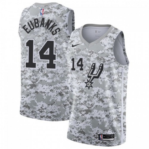San Antonio Spurs #14 Drew Eubanks White Camo Youth Swingman Earned Edition Jersey Youth