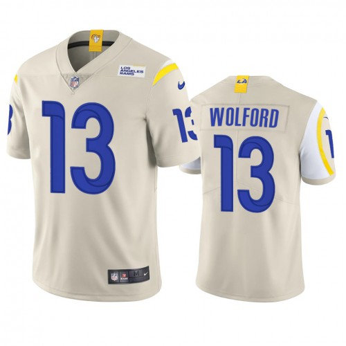 Los Angeles Los Angeles Rams #13 John Wolford Men's Vapor Limited Jersey - Bone Men's