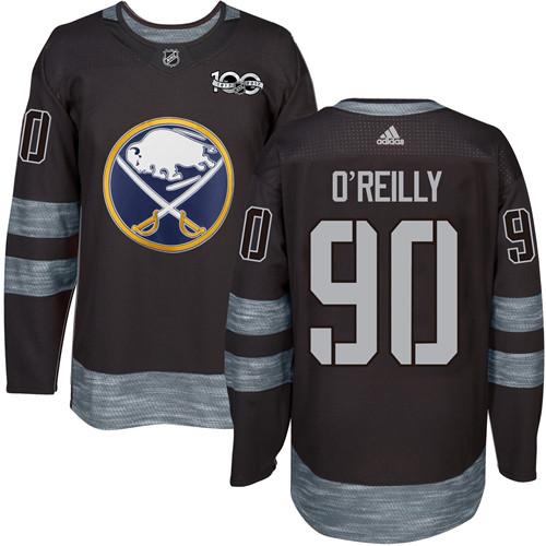 Adidas Buffalo Sabres #90 Ryan O'Reilly Black 1917-2017 100th Anniversary Stitched Jersey Men's