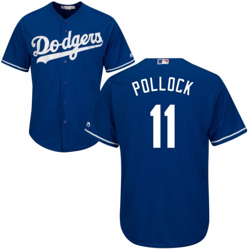Los Angeles Los Angeles Dodgers #11 A.J. Pollock Blue Cool Base Stitched Jersey Men's