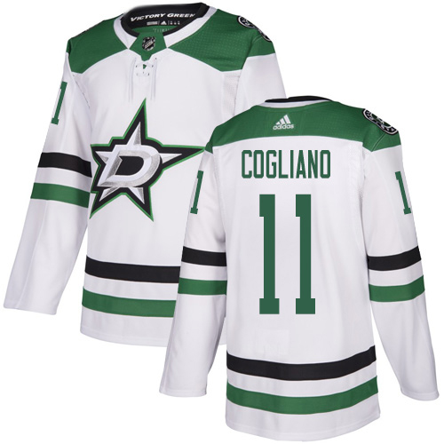 Adidas Dallas Stars #11 Andrew Cogliano White Road Authentic Youth Stitched Jersey Youth