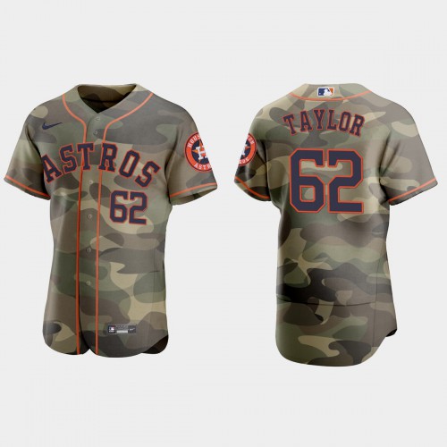 Houston Houston Astros #62 Blake Taylor Men's 2021 Armed Forces Day Authentic Jersey -Camo Men's
