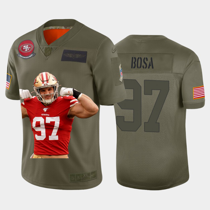 San Francisco 49ers #97 Nick Bosa Team Hero 2 Vapor Limited Jersey Camo