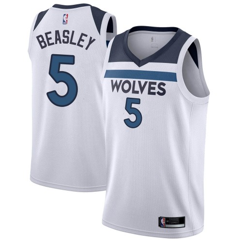 Minnesota Timberwolves #5 Malik Beasley White Youth Swingman Association Edition Jersey Youth