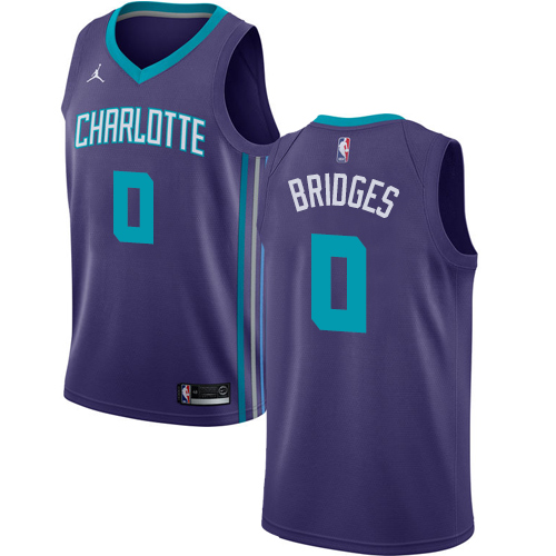 Charlotte Hornets #0 Miles Bridges Purple Youth Jordan Swingman Statement Edition Jersey Youth