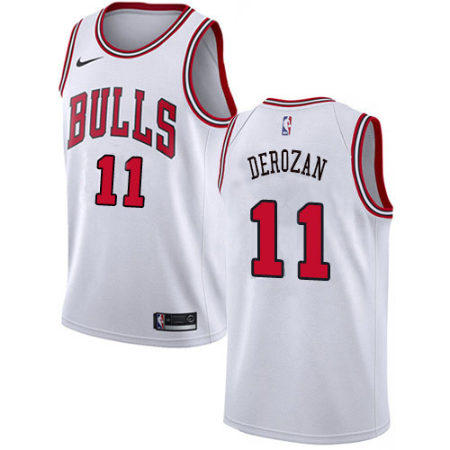 Chicago Bulls #11 Demar Derozan Womens White Swingman Association Edition Jersey Womens