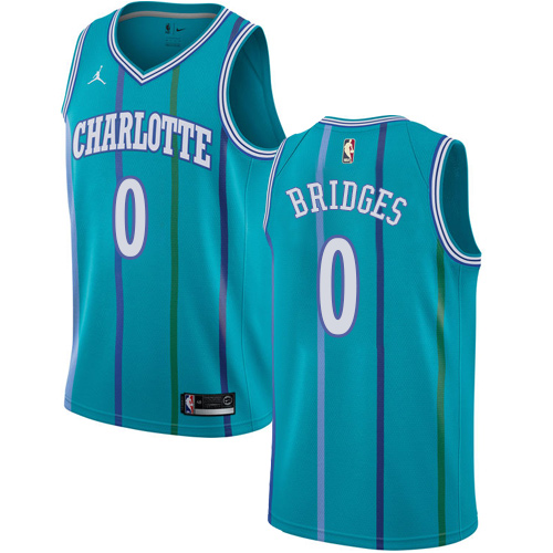 Charlotte Hornets #0 Miles Bridges Aqua Youth Jordan Swingman Hardwood Classics Jersey Youth