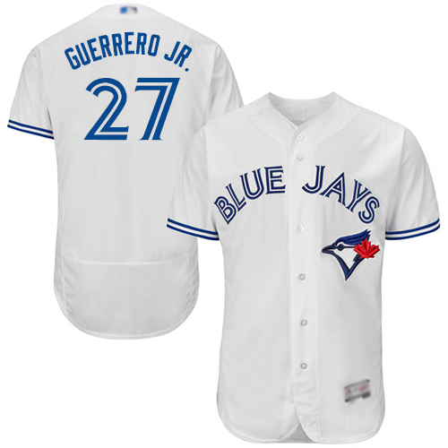 Toronto Blue Jays #27 Vladimir Guerrero Jr. White Flexbase Authentic Collection Stitched Jersey Men's