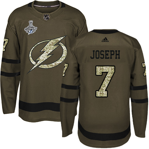 Adidas Tampa Bay Lightning #7 Mathieu Joseph Green Salute to Service Youth 2020 Stanley Cup Champions Stitched Jersey Youth