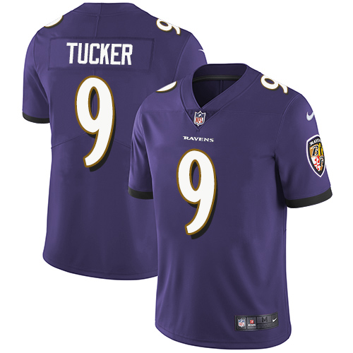 Ravens #9 Justin Tucker Purple Team Color Men's Stitched Vapor Untouchable Limited Jersey