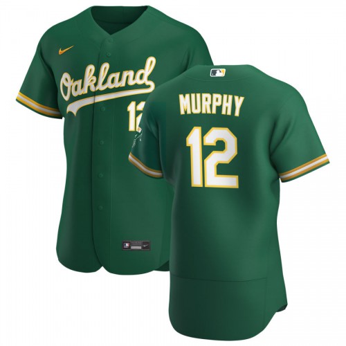 Oakland Oakland Athletics #12 Sean Murphy Men's Kelly Green Alternate 2020 Authentic Player Jersey Men's