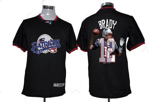 Patriots #12 Tom Brady Black Men's Game All Star Fashion Jersey