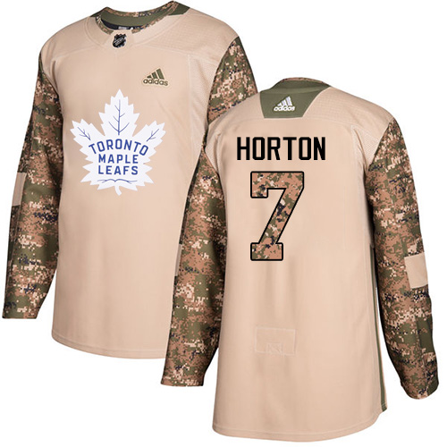 Adidas Maple Toronto Maple Leafs #7 Tim Horton Camo Authentic 2017 Veterans Day Stitched Jersey Men's