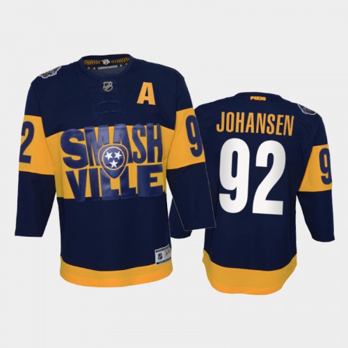 Adidas Nashville Predators #92 Ryan Johansen Youth 2022 Stadium Series Game Jersey - Navy Youth