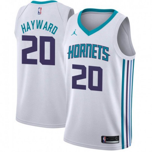 Charlotte Hornets #20 Gordon Hayward White Youth Jordan Swingman Association Edition Jersey Youth