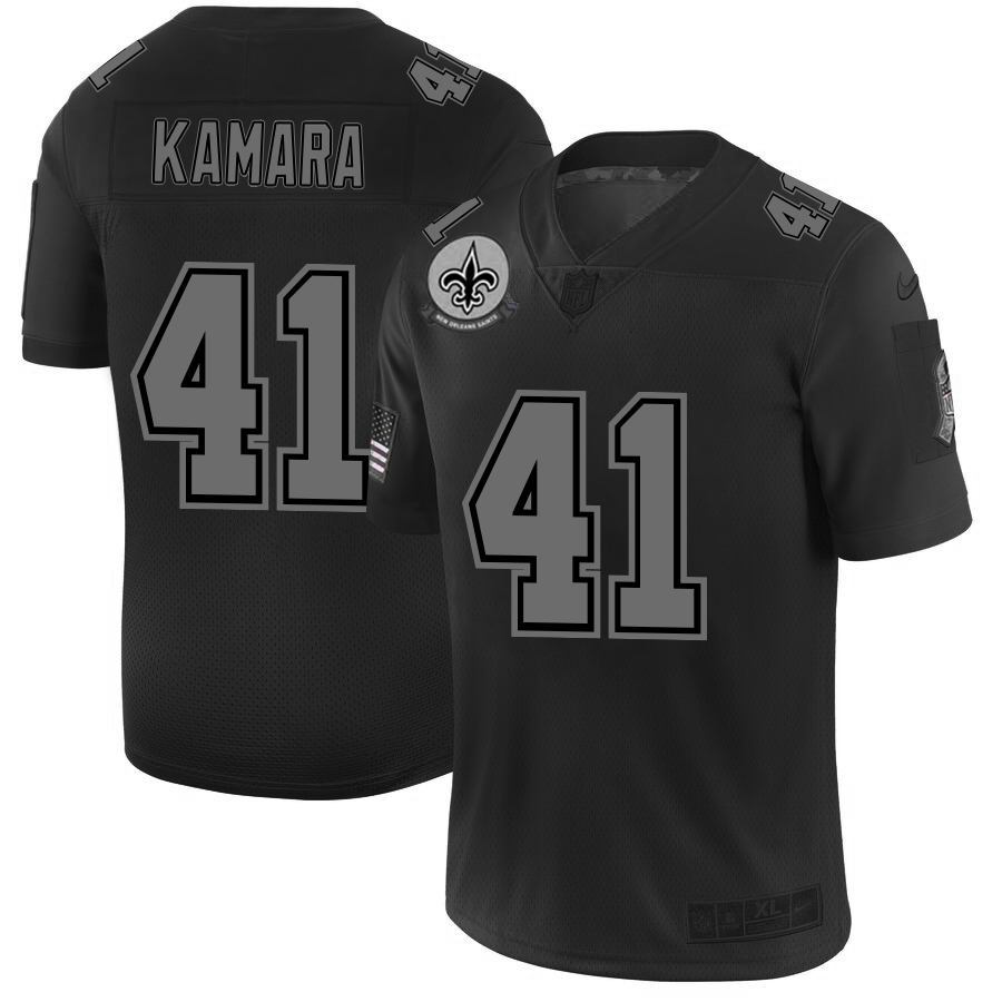 New Orleans Saints #41 Alvin Kamara Men's Black 2019 Salute To Service Limited Stitched Jersey