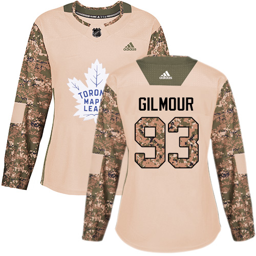 Adidas Maple Toronto Maple Leafs #93 Doug Gilmour Camo Authentic 2017 Veterans Day Women's Stitched Jersey Womens