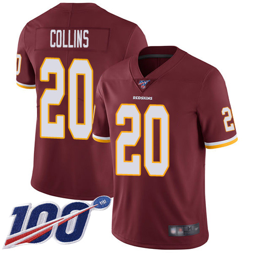 Washington Commanders #20 Landon Collins Burgundy Red Team Color Men's Stitched 100th Season Vapor Limited Jersey Men's