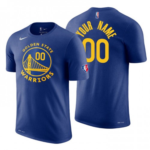 Golden State Warriors Custom Royal Men's 2021-22 75th Anniversary Diamond T-Shirt