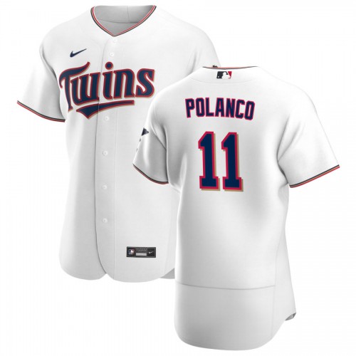Minnesota Minnesota Twins #11 Jorge Polanco Men's White Home 2020 Authentic Player Jersey Men's