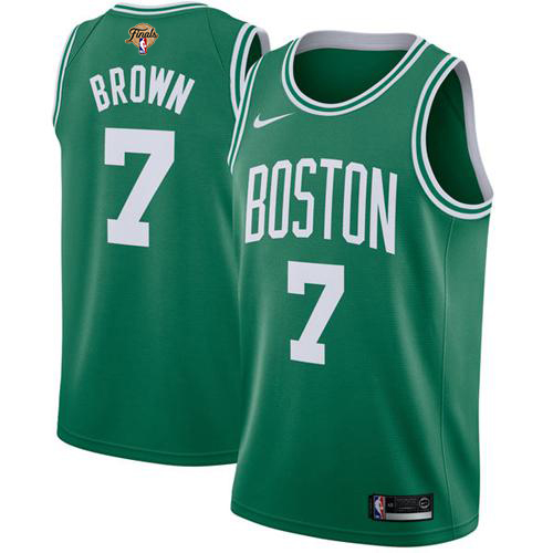 Boston Celtics #7 Jaylen Brown Green 2022 Finals Swingman Icon Edition Jersey Mens