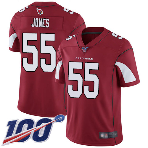 Arizona Cardinals #55 Chandler Jones Red Team Color Men's Stitched 100th Season Vapor Limited Jersey Men's