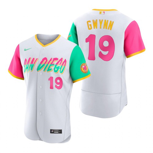 San Diego San Diego Padres #19 Tony Gwynn 2022 City Connect Men's Authentic Jersey - White Men's