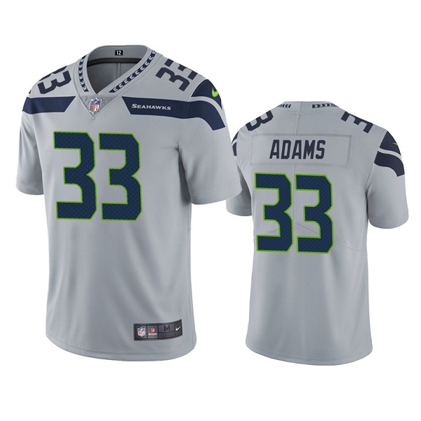 Seattle Seahawks #33 Jamal Adams Alternate Men's Grey Vapor Untouchable Limited Stitched Jersey
