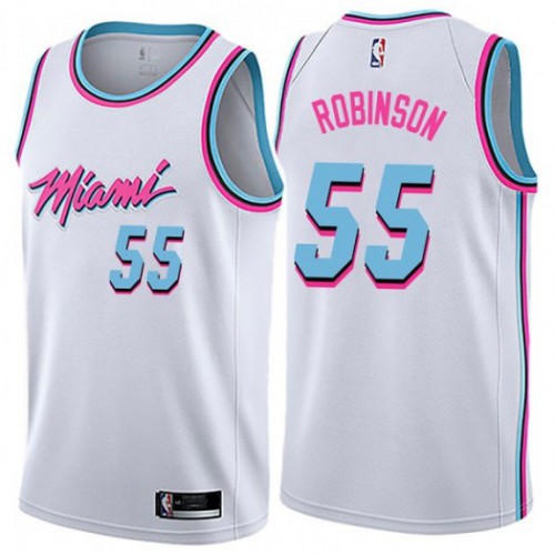 Miami Heat #55 Duncan Robinson White Swingman City Edition Jersey Mens