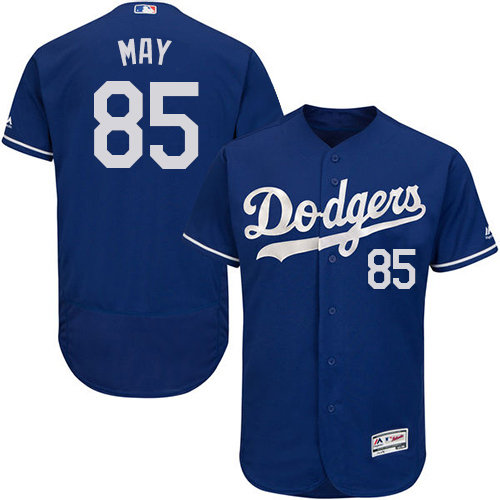 Los Angeles Dodgers #85 Dustin May Blue Flexbase Authentic Collection Stitched Jersey Men's