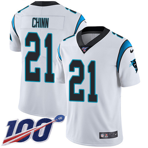 Panthers #21 Jeremy Chinn White Men's Stitched 100th Season Vapor Untouchable Limited Jersey