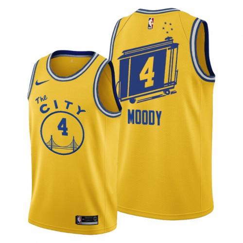 Golden State Golden State Warriors #4 Moses Moody Gold Youth Jersey Youth