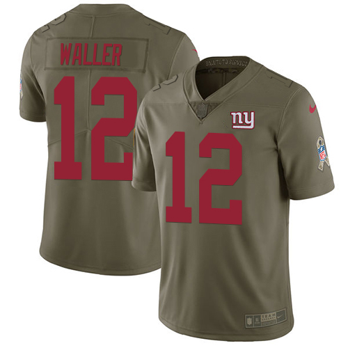 Giants #12 Darren Waller Olive Youth Stitched Limited 2017 Salute To Service Jersey