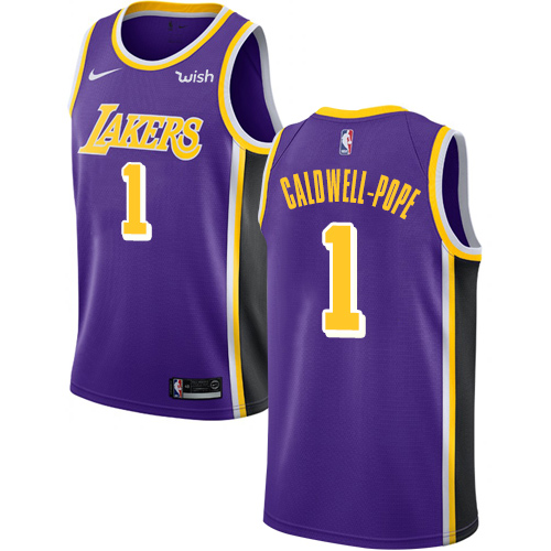 Los Angeles Lakers #1 Kentavious Caldwell-Pope Purple Swingman Statement Edition Jersey Mens