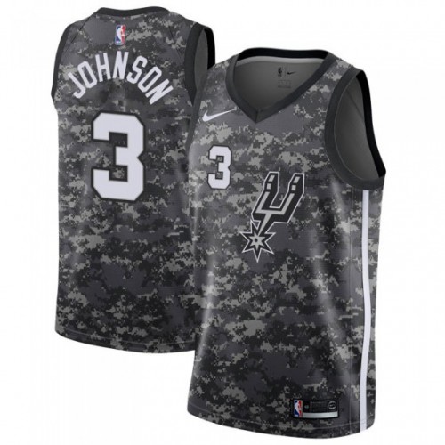 San Antonio Spurs #3 Keldon Johnson Black Swingman City Edition 2018/19 Jersey Mens
