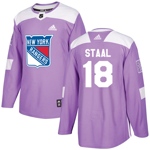 Adidas New York Rangers #18 Marc Staal Purple Authentic Fights Cancer Stitched Youth Jersey Youth